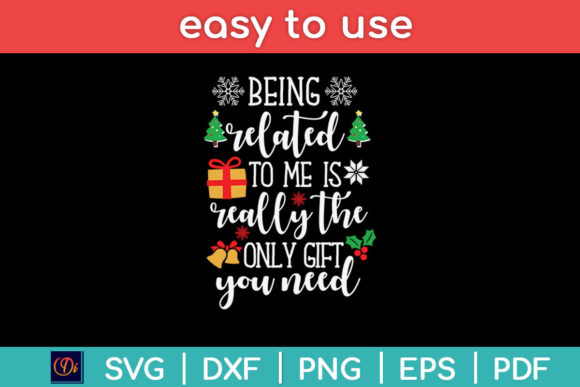 Being Related to Me Funny Christmas Graphics