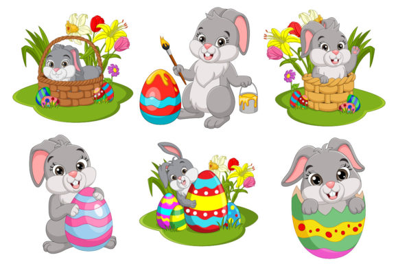 Cartoon Easter Graphics for Creative Publishers