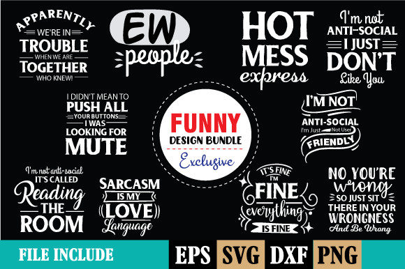 Funny Bundle SVG – 11 Designs for Playful Branding