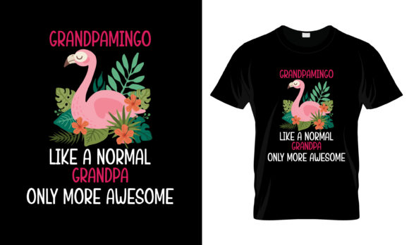 Grandpamingo Like a Normal T-Shirt: A Graphic Design Asset for Branding and Marketing