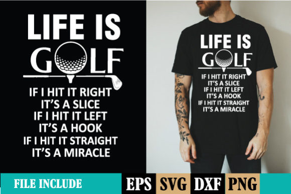 Life is Golf Graphics for Print Templates