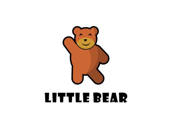 Little Bear Cute Mascot Graphics for Logos