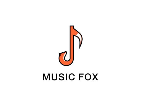 Music Fox Musical Notes Graphics for Branding