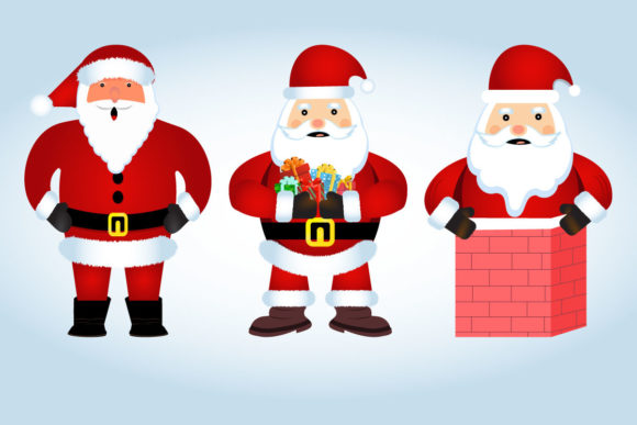 Santa Vector Graphics for Seasonal Branding